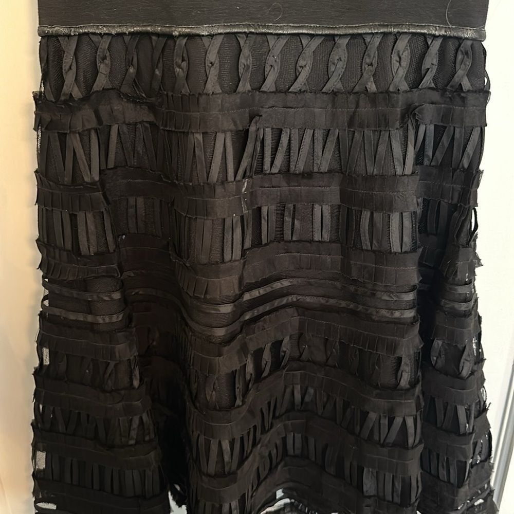 🧡 Sachin and Babi Fit and Flare Cocktail Dress with Ribbon Texture Skirt - Picture 6 of 11